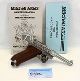 Mitchell Arms LUGER P08 semi-auto pistol 9mm Stainless Steel SCARCE - 6 of 15