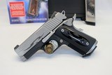 Sig Sauer 1911 TRIBAL Ultra Compact semi-auto pistol .45ACP Box Manual TWO TONE - 3 of 14