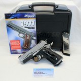 Sig Sauer 1911 TRIBAL Ultra Compact semi-auto pistol .45ACP Box Manual TWO TONE - 1 of 14