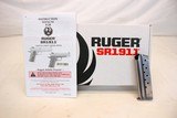 Ruger SR1911 COMMANDER LIGHTWEIGHT semi auto pistol 9mm 06722 BOX & MANUAL - 2 of 12