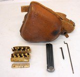 Japanese NAMBU TYPE 14 semi-auto pistol 8x22mm Holster (2) Mags AMMO Extras - 2 of 15