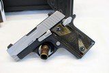 Sig Sauer P238 semi-auto pistol .380ACP Conceal Carry (BLACKWOOD GRIPS) Box Mags - 2 of 12