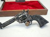 1985 Colt Frontier JOHN WAYNE COMMEMORATIVE Single Action Revolver .22 WOOD CASE - 2 of 14