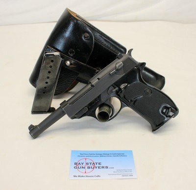 1966 WALTHER P1 semi-automatic pistol 9mm (2) P38 Mags & Holster