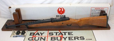 2016 RUGER Min 14 semi auto RANCH RIFLE 5.56mm BOX & RINGS
