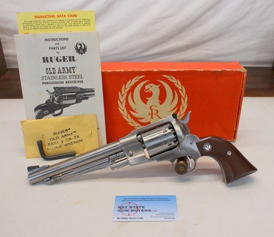 1981 Ruger OLD ARMY Revovler .44 Magnum STAINLESS STEEL Box & Manual