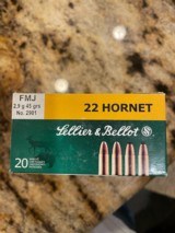 Sellier & Bellot, 22 Hornet, 45 Gr FMJ - 1 of 1