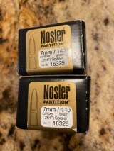 Nosler Partition, 7mm / .284 cal, 140 gr partition Spitzer - 1 of 2