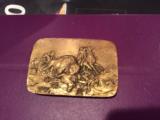 BELT BUCKLE OF C.M. RUSSELL'S BUFFALO HUNTENGRAVED BY F.E. HENDRICKS - 1 of 2