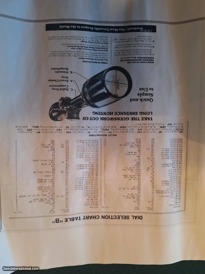 Bushnell 4-12x40 mm Scope Superchief VI with Prismatic Range Finder.