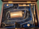 CASED PAIR OF SCREW BARREL, FOLDING TRIGGER, PERCUSSION MUFF PISTOLS - 2 of 15