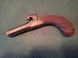 CASED PAIR OF SCREW BARREL, FOLDING TRIGGER, PERCUSSION MUFF PISTOLS - 5 of 15