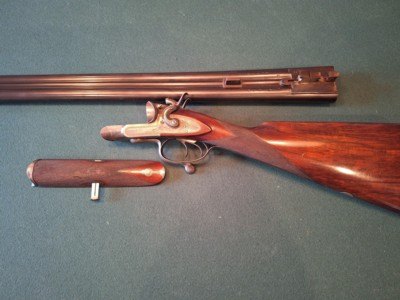 W. AND C. SCOTT 8 BORE HAMMER SHOTGUN. (ca. 1873) Cal. 8 bore. - Image 3 of 15
