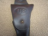 RARE! RIA 1912 DATED US COLT 1911 .45 ACP SWIVEL CAVALRY PISTOL HOLSTER MINT! - 3 of 7