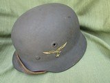 Excellent WW2 German Luftwaffe Helmet M-40 single decal.Near mint! - 6 of 11