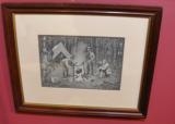 ORIGINAL 1890 CAMPFIRE PRINT BY AB FROST - 1 of 1