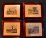  CIRCA 1835, 4 ORIGINAL HUNTING PRINTS IN PERIOD FRAMES BY S.J. FULLER - 1 of 1