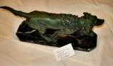 FRENCH FOUNDRY MARKED "ENGLISH SETTER BRONZE - 1 of 1