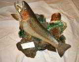 22" LEAPING RAINBOW TROUT HAND CARVED & PAINTED BY DR. HS DOOLITTLE JR - 1 of 1