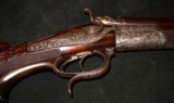 A.D. BIEBER PRE WAR BACK ACTION SIDELOCK HAMMER CAPE GUN, 16GA/9.3 X 72R - 1 of 6