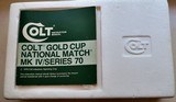 COLT GOLD CUP MK IV, SERIES 70 NATIONAL MATCH, 45 ACP - 5 of 6