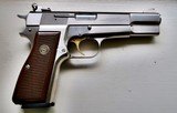 BROWNING HI POWER NICKEL FINISH 9MM PISTOL - 1 of 3