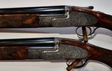 LUCIANO BOSIS MATCHED PAIR MICHAELANGELO BEST QUALITY SIDELOCK 12GA O/U SHOTGUNS - 2 of 8