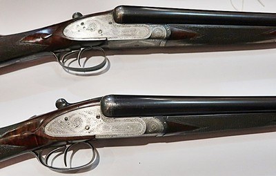 F. BEESLEY BEST QUALITY MATCHED APIR OF SIDELOCK 12GA SHOTGUNS