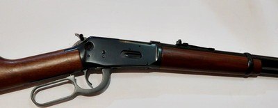 WINCHESTER MODEL 94AE SADDLE RING TRAPPER 44 MAG RIFLE