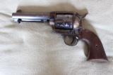USFA SAA4 3/4" Check. Walnut grips A-Engraved Case Color & Blue 45 Colt Revolver - 4 of 5