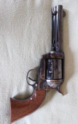 USFA SAA4 3/4"Walnut grips B-Engraved Case Color & Blue 44-40 WCF - 3 of 4