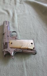 Llama Model Super Police .380 cal., nickel finish and Mother of Pearl grips and mag. - 7 of 10