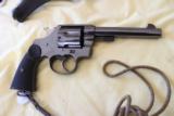 British Military Colt New Service with 1917 Holster .455 Eley British Proofs - 9 of 11