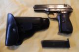 CZ27 Czech Military Pistol with Nazi Waffenampt in Near New Cond with original holster - 2 of 17