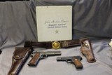 General Officer's 2 Colt Pistols Set, 1. Colt 1911, .45ACP, 2. Colt 1908, .380 Cal