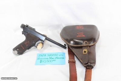 Japanese 'Papa' Nambu Pistol w/ Matching Holster and Magazine