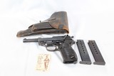 Walther P38, 9mm Pistol with holster & 2 Magazines