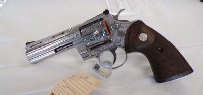 Colt Python Engraved .357 Magnum 4 inch Barrel - Image 1 of 8