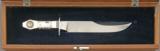 Cased 14” Custom Bowie Knife S/N 1 by Wally Hayes, Master Bladesmith - 1 of 17