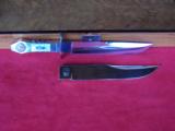 Cased 14” Custom Bowie Knife S/N 1 by Wally Hayes, Master Bladesmith - 8 of 17