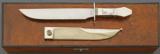 Cased 14” Custom Bowie Knife S/N 1 by Wally Hayes, Master Bladesmith - 3 of 17
