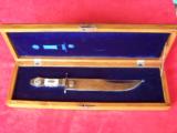 Cased 14” Custom Bowie Knife S/N 1 by Wally Hayes, Master Bladesmith - 5 of 17