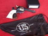USFA 12/22 SAA 5 1/2” Revolver with Nickel Cylinder & White HR Grips - 3 of 20