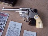 Colt Pre-War Official Police .32-20 Nickel Finish with Special Order Checkered Back Strap & Ivory Grips from 1932 - 1 of 20