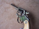 Colt Pre-War Official Police .32-20 Nickel Finish with Special Order Checkered Back Strap & Ivory Grips from 1932 - 4 of 20