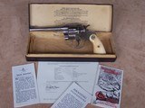 Colt Pre-War Official Police .32-20 Nickel Finish with Special Order Checkered Back Strap & Ivory Grips from 1932 - 6 of 20