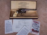 Colt Pre-War Official Police .32-20 Nickel Finish with Special Order Checkered Back Strap & Ivory Grips from 1932 - 7 of 20