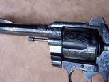 Colt 1950 Officers Model Special .22 caliber Alvin White Engraved with Roper Grips - 14 of 20