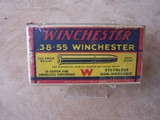 Winchester .38-55 Full Box of Collector Ammo. Early Box in Excellent Condition - 1 of 3
