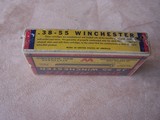 Winchester .38-55 Full Box of Collector Ammo. Early Box in Excellent Condition - 3 of 3